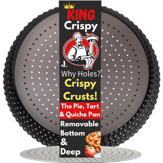 King Crispy's Pie Tart & Quiche Pan With Holes For Crispy Crusts