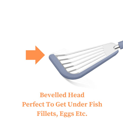 The Delicate Fish Spatula With Silicone Lined Head
