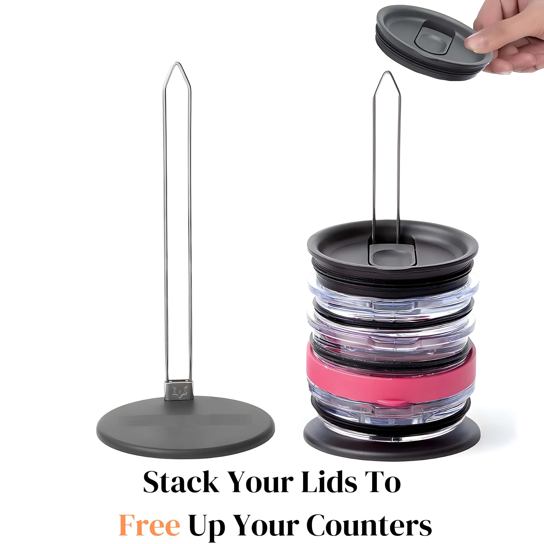 The Clean Up Your Counter Tumbler Lid Organizer (1 Pack)
